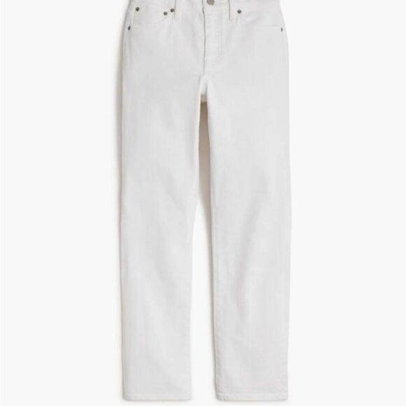 J. Crew Factory BX451 Curvy essential straight white jean stretch size 35Tall - Picture 1 of 13